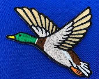 MALLARD DUCK PATCH iron-on embroidered hunting applique