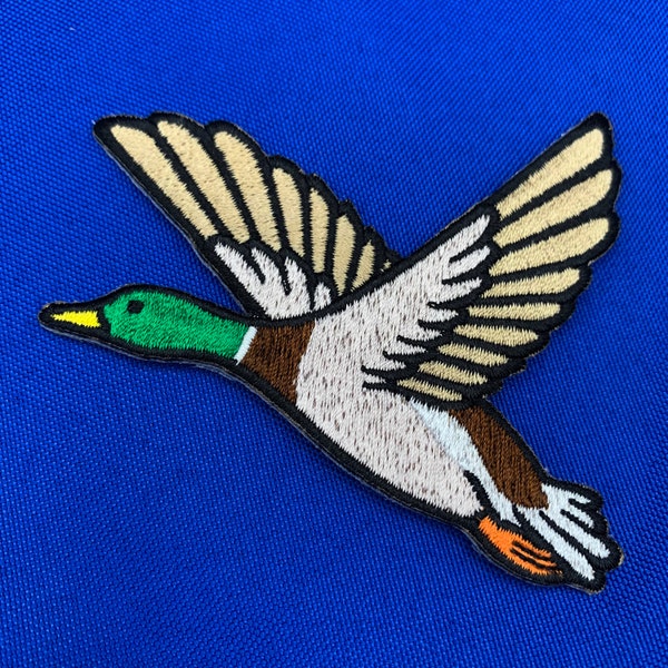 MALLARD DUCK PATCH iron-on embroidered hunting applique