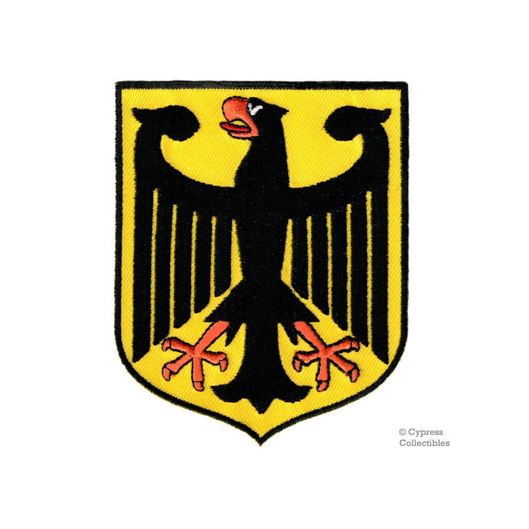 GERMANY COAT of ARMS Patch Ironon Embroidered Applique German Eagle