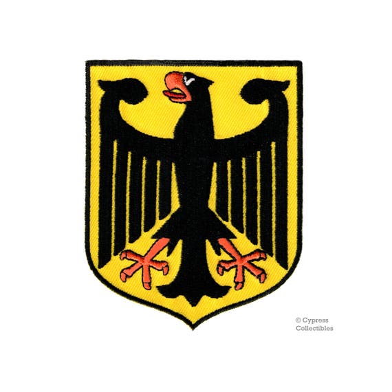 GERMANY COAT of ARMS Patch Iron-on Embroidered Applique German Eagle Shield  National Logo -  Israel