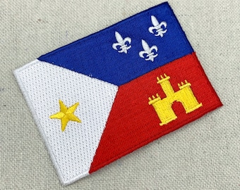 CAJUN FLAG PATCH embroidered iron-on Acadiana Acadian French Louisiana State New Orleans