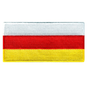 Südossetien Flagge Patch: Gestickte Aufbügler (3,5x4,5cm)