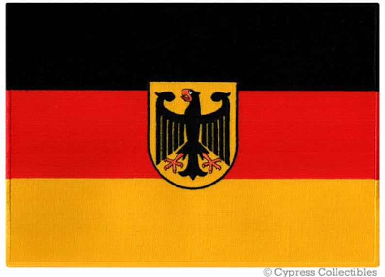 Large GERMANY EAGLE FLAG Patch iron-on embroidered applique Top Quality Aufnaher