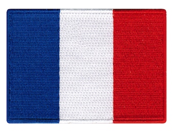 FRANCE FLAG PATCH iron-on embroidered applique Top Quality