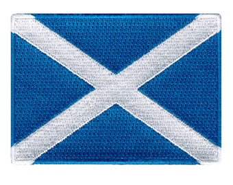 SCOTLAND FLAG PATCH iron-on embroidered applique Top Quality St. Andrew's Cross