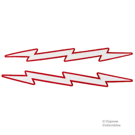 LIGHTNING PATCH WHITE LARGE LIGHTNING PATCH WHITE LARGE