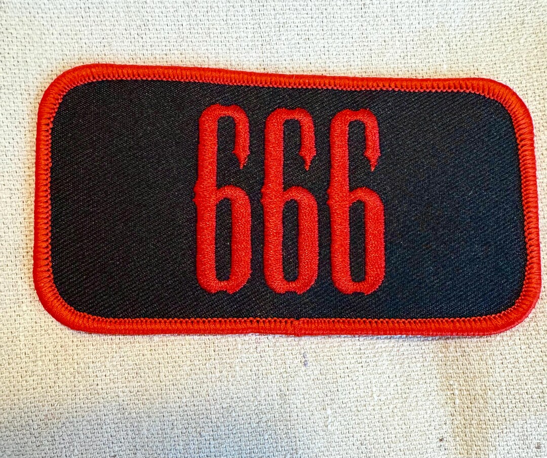 666 Number of the Beast Patch - Red/black Embroidered Biker Applique - Etsy