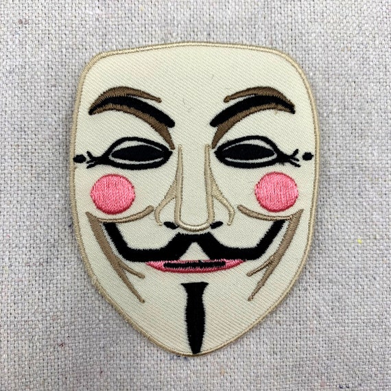 GUY FAWKES  ANONYMOUS HACKER PATCH Iron-on Embroidered V for Vendetta