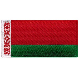 Weiß Weissburgischen Flagge Patch: Gestickte Aufbügler (9,5x4,5 cm)