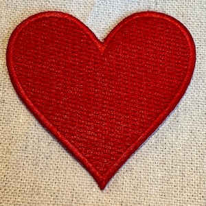 RED HEART PATCH bordado a ferro Dia dos Namorados Amor Romance Emoji Aplique Romântico