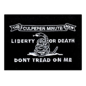 CULPEPER MINUTEMEN FLAG Black Patch Don&#39;t Tread on Me embroidered iron-on applique