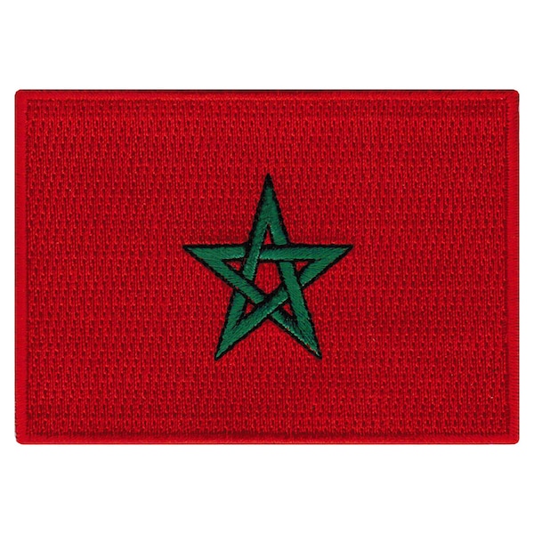 MOROCCO FLAG PATCH iron-on embroidered applique Top Quality