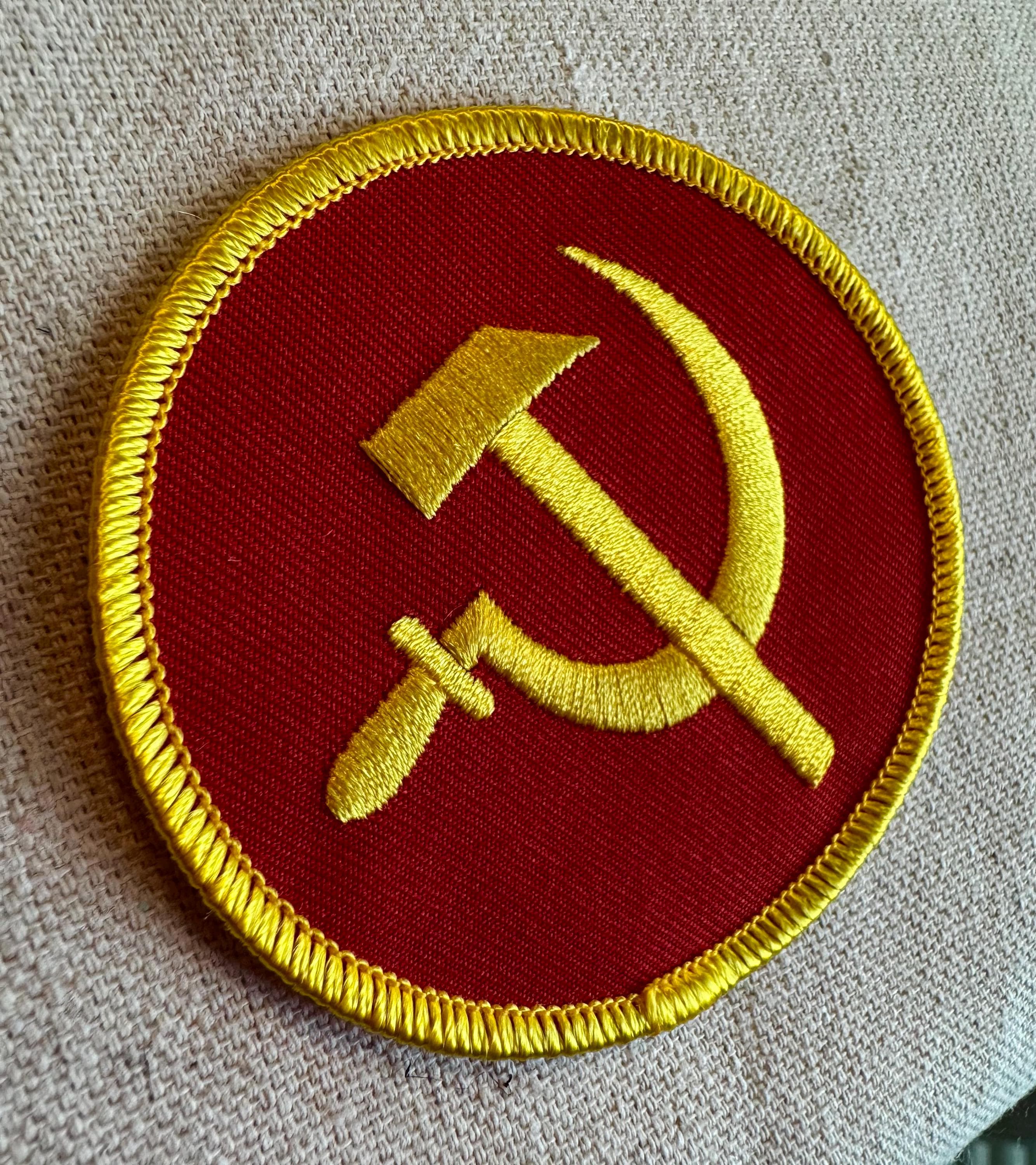 共産主義 鎌と槌のパッチ ソ連 CCCP ロシア ソビエト連邦 刺繍