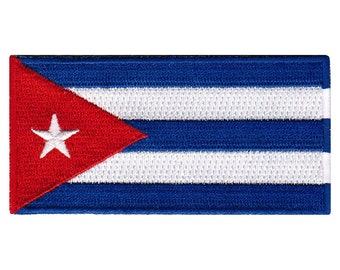 CUBA FLAG PATCH iron-on embroidered applique Top Quality Cuban National Emblem