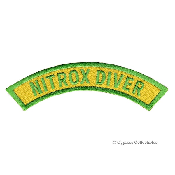 NITROX DIVER Certification Chevron PATCH Scuba Diving Experience iron-on embroidered applique Emblem