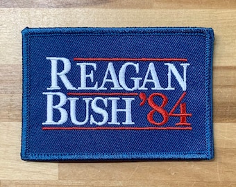 REAGAN BUSH 84 iron-on embroidered Patch Republican Novelty Emblem Ronald George Election GOP applique