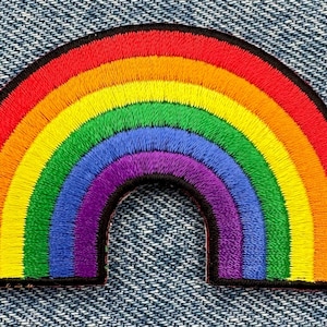 RAINBOW Iron-On PATCH Embroidered LGBT Gay Rights Pride Colorful Backpack Decoration