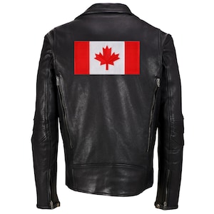 Large CANADA FLAG Patch Canadian iron-on embroidered applique Maple Leaf