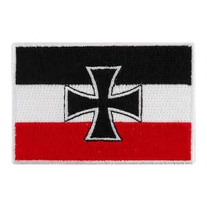 GERMAN NAVY JACK Flag Patch iron-on embroidered applique Military Banner Emblem