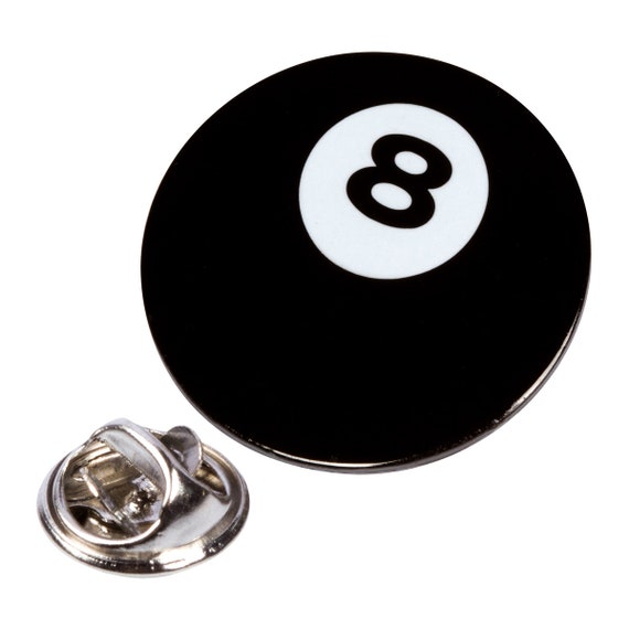 EIGHT BALL Enamel Lapel PIN Billiards Pool Shark Tie Tack - Etsy