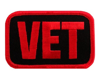 Weteran armii USA VET RED, haftowana aplikacja, emblemat motocyklisty