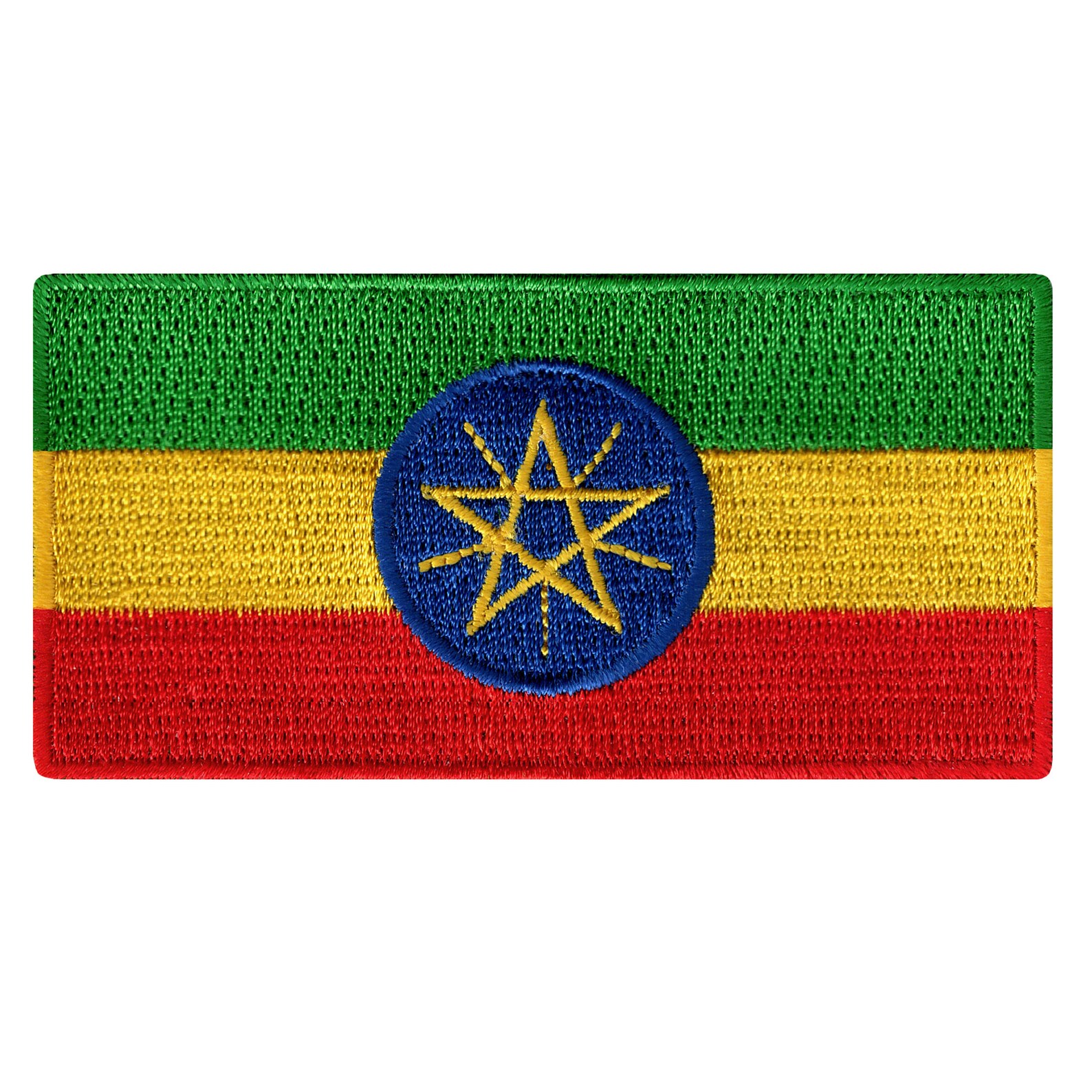 Akachafactory Toppa Patch Bandiera Etiopia Con Leone | Ricamo Applicato 5x8 Cm Con Bordo Nero - 5