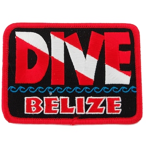 DIVE BELIZE Scuba Diving PATCH embroidered iron-on applique Emblem