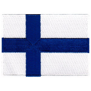 FINLAND FLAG PATCH iron-on embroidered applique Top Quality