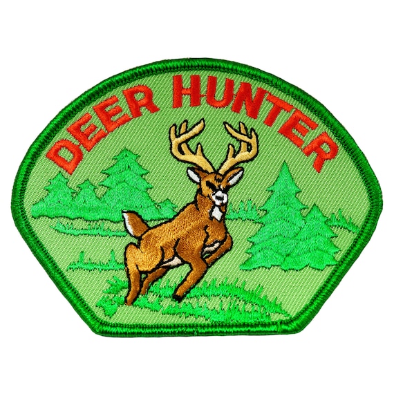 Jacket MASSIVE Deer Hunters Iron-On Embroidered Patch Big Deer Stag Hunting Patch Embroidery Iron-On Patch For Clothes Backpack 196