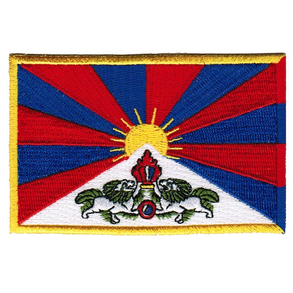TIBET FLAG PATCH iron-on embroidered applique Top Quality