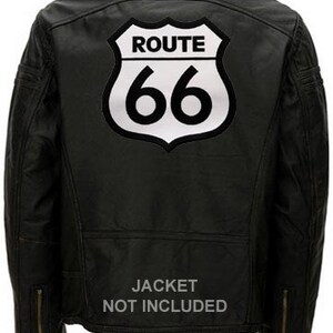 Route 66 Wings Patch – White Embroidered Iron-On – Biker Highway Road Sign Applique – Cypress Collectibles CYP-01431
