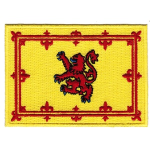 SCOTLAND FLAG PATCH iron-on embroidered applique Top Quality Lion Rampant