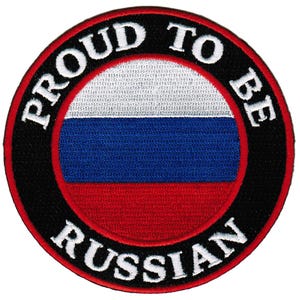 PROUD to be RUSSIAN patch gesticktes Bügelbild Russland Flagge Biker