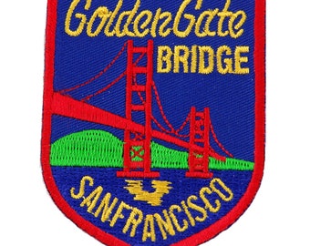 SAN FRANCISCO PATCH iron-on embroidered applique Golden Gate Bridge Travel Souvenir emblem