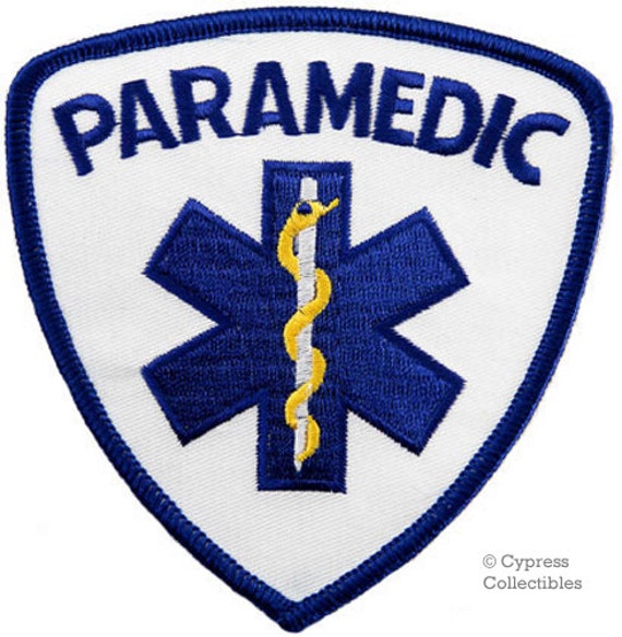 EMT PARAMEDIC Badge PATCH Rescue iron-on embroidered Star of Life applique