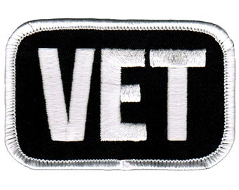 Weteran armii USA VET BIAŁA aplikacja haftowana żelazkiem Emblemat motocyklisty