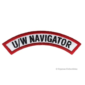 UNDERWATER NAVIGATOR Certification Chevron PATCH Scuba Diving Experience iron-on embroidered applique Emblem