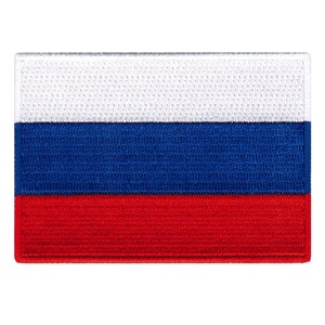 Russland Flagge Patch: Gestickte Aufnäher (3,5x2,5 Zoll)