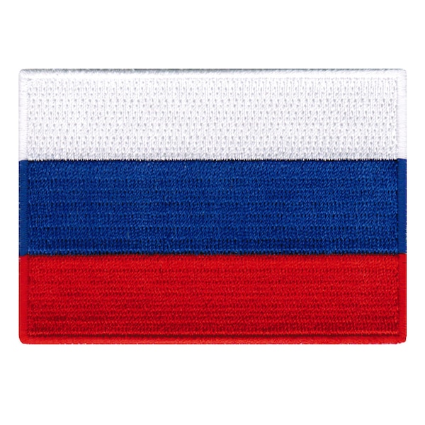 RUSSIA FLAG PATCH iron-on embroidered applique Top Quality