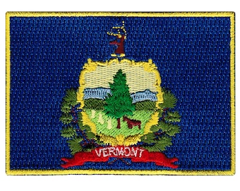Vermont State Flagge Patch: Gestickte Aufbügler (3.5x2.5-Inches)