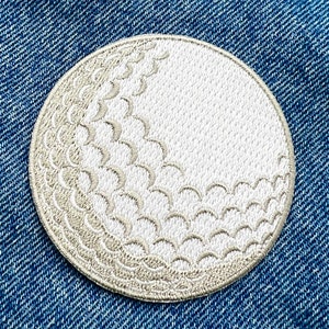 GOLF BALL PATCH iron-on embroidered sports emblem tee clubs decoration