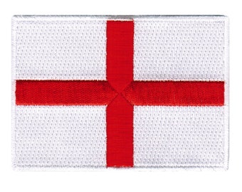 ENGLAND FLAG PATCH iron-on embroidered applique Top Quality St. George's Cross British Emblem