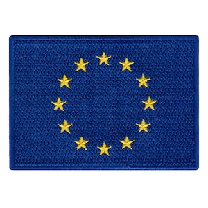 EUROPEAN UNION EU Flag Patch iron-on embroidered applique Europe