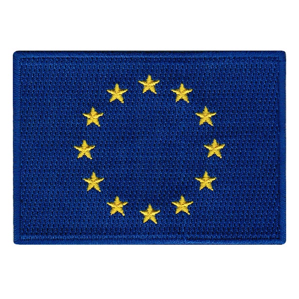 EUROPEAN UNION EU Flag Patch iron-on embroidered applique Europe