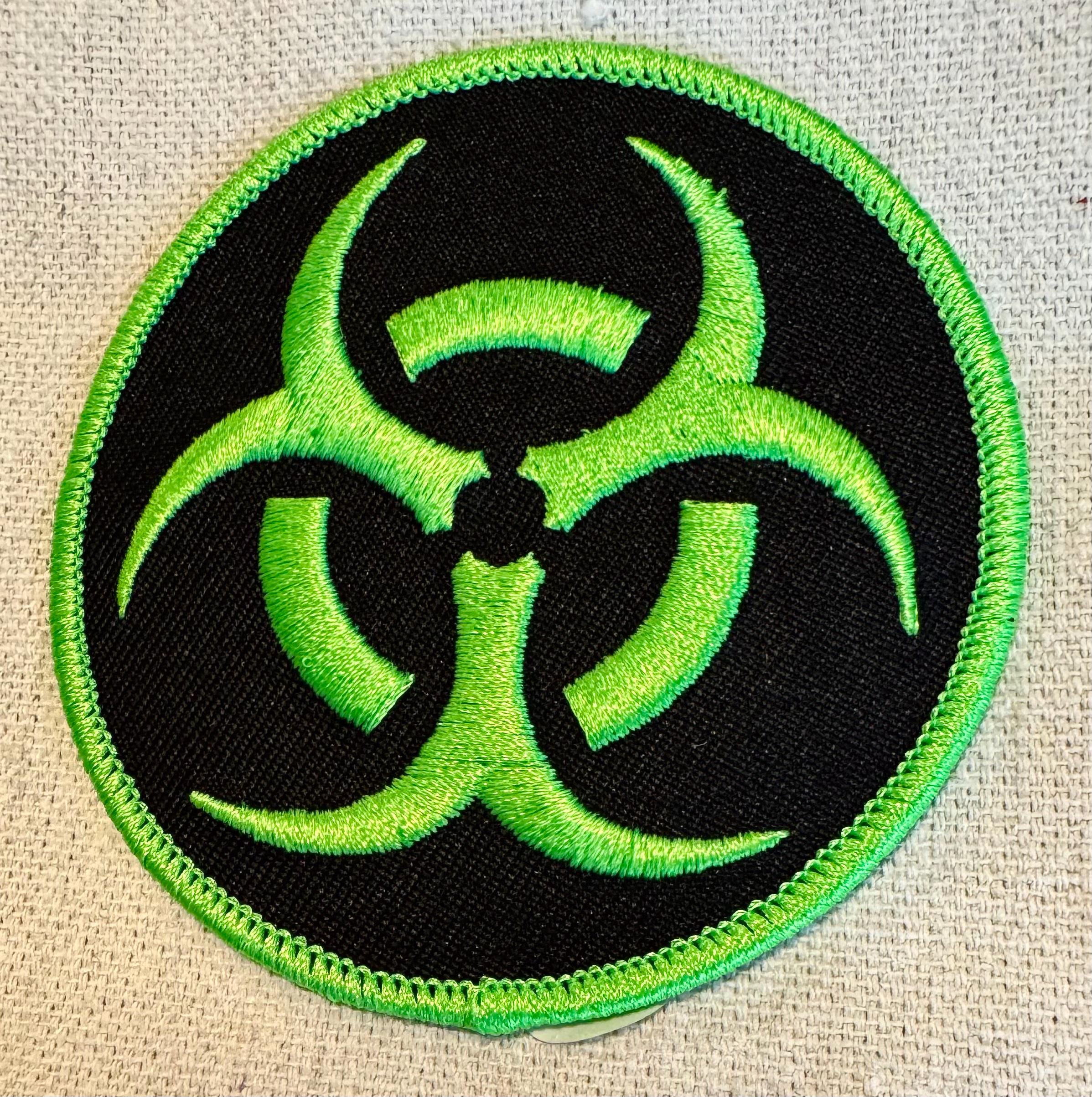 BIOHAZARD Zombie Embroidered Patch With VELCRO® Backing - Black Emblem For Tactical Gear & Bags