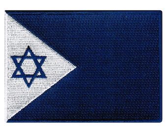 Israel IDF NAVY JACK Flag Patch iron-on embroidered applique Military Banner Emblem