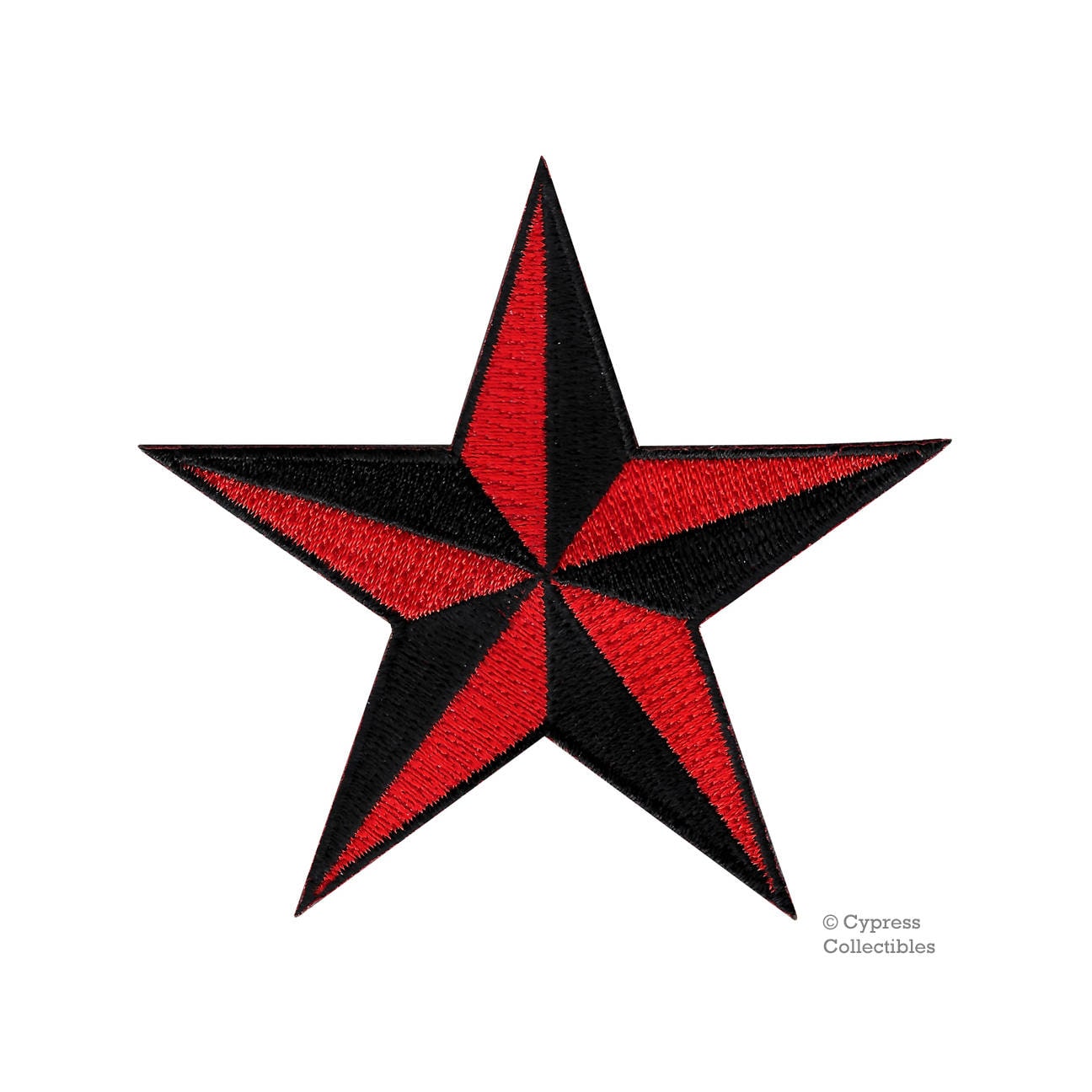 NAUTICAL STAR PATCH Embroidered Iron-on Black Red Navy Sailor Tattoo Five  Point Star Applique - Etsy Ireland
