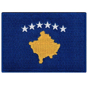 Kosova Flagge: Aufnäher zum Aufbügeln (3.5x2.5-Inches)