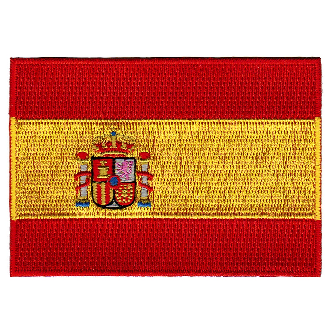 Parche bandera España trazo blanco 6 cm