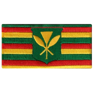 Hawaii Kanaka Maoli State Flagge Patch: Gestickte Aufbügler (3.5x2.5-Inches)